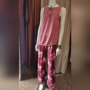 Pink and Burgundy outfit